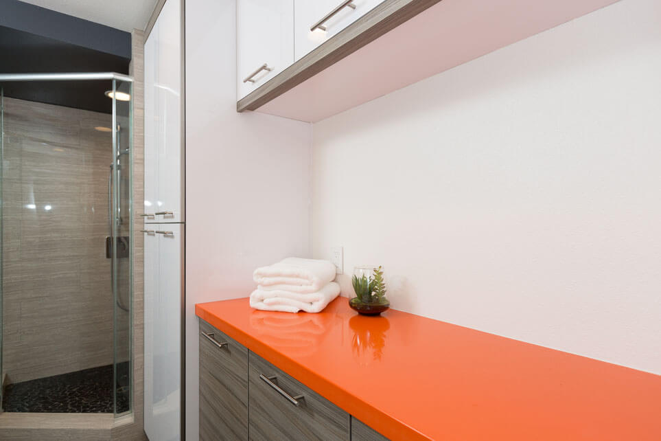 Orange countertop