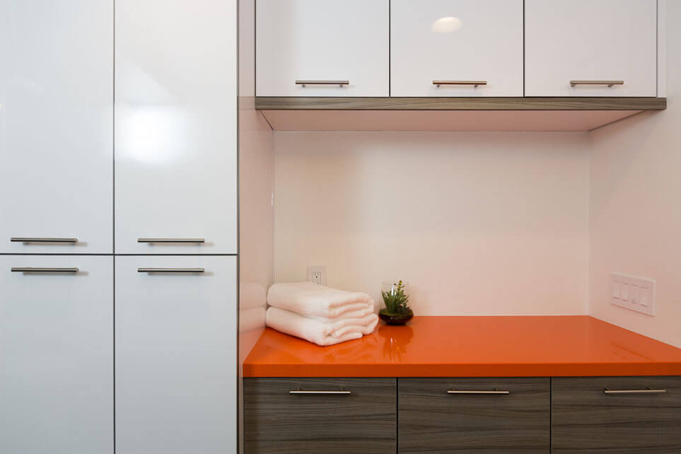 Orange Countertop, Quartz, Laundry Room 