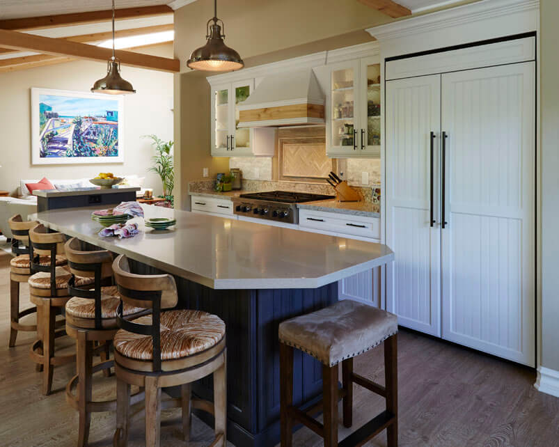 Shapes of Kitchen Islands, Dark Kitchen Islands, Orange County Home Remodeling Designers 