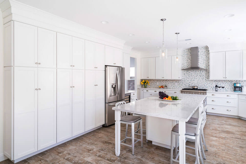 All White Kitchen, White and Blue Kitchen, Kitchen Remodeling 