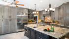 Gray Transitional Kitchen, Trabuco Canyon California, Natrual Grainte Countertops 