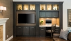 Living room cabinetry with television 