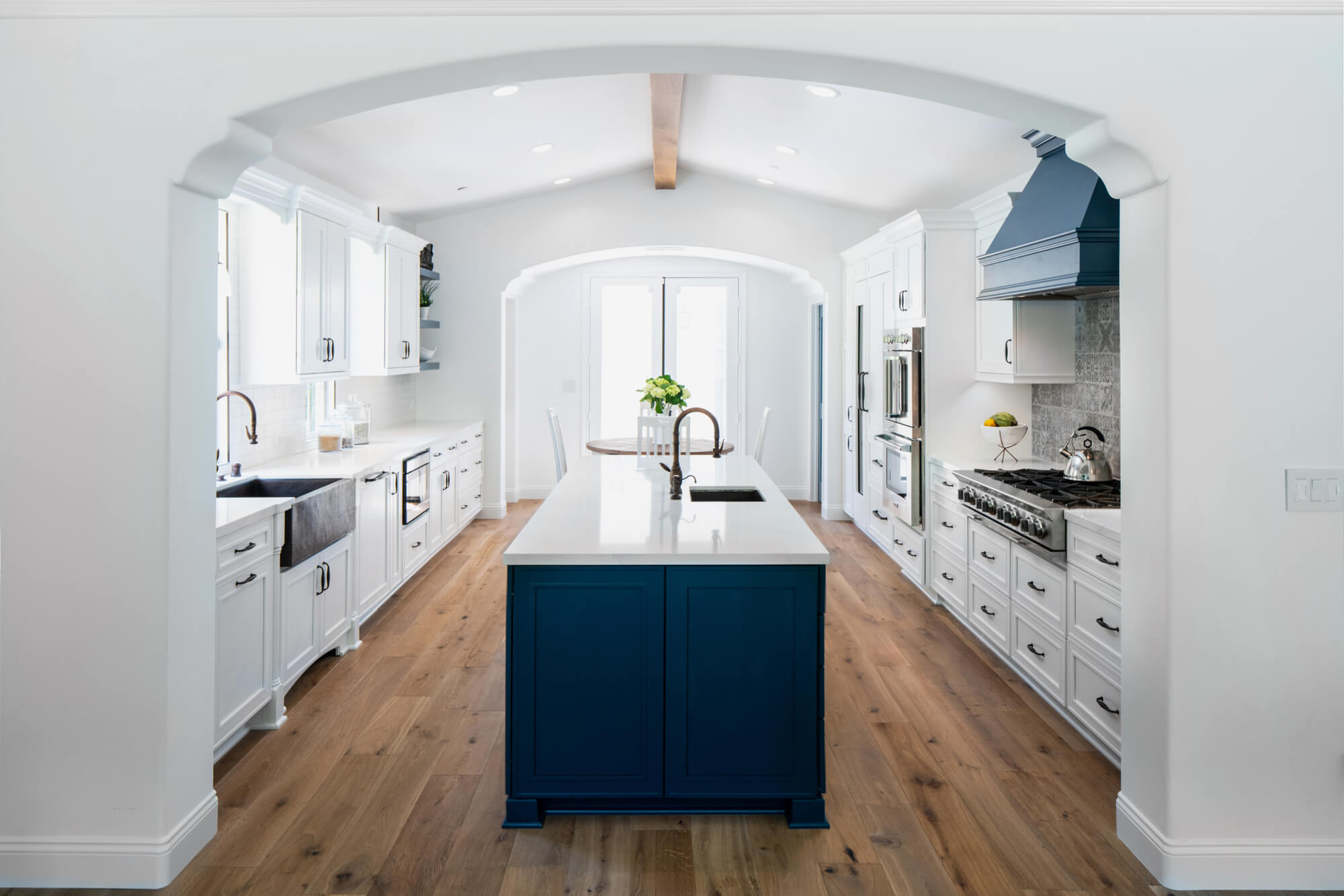 White Cabinetry in modern kitchen remodel
