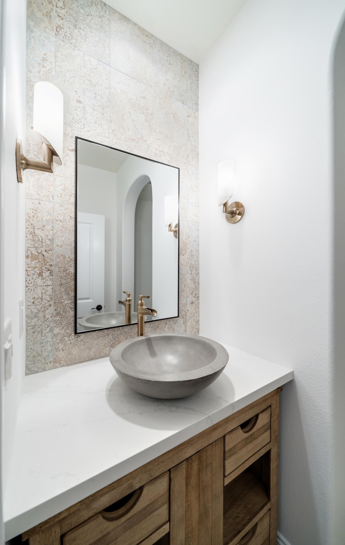 Bathroom sink and mirror remodel