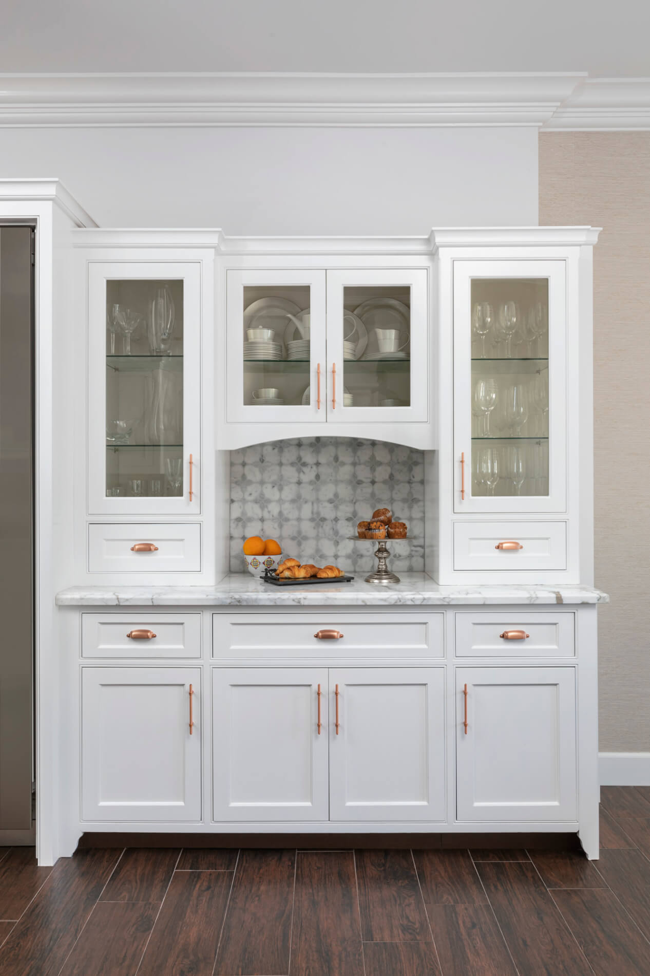 White Cabinetry in modern kitchen remodel