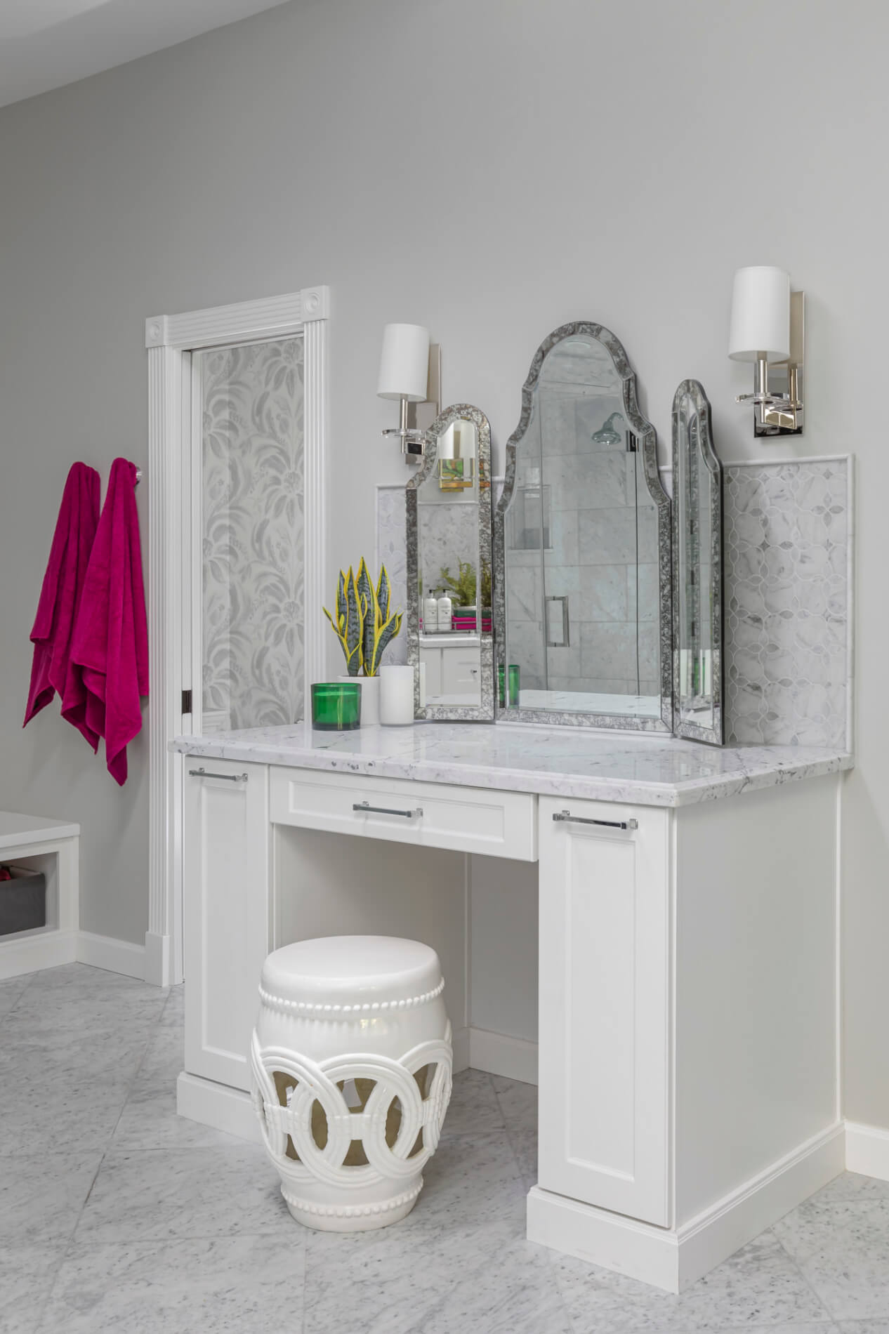 Master Bathroom Remodel with dressing table