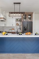 Blue kitchen cabinet