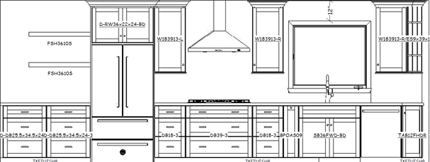 Kitchen South Wall Cabinet Elevations Sea Pointe 