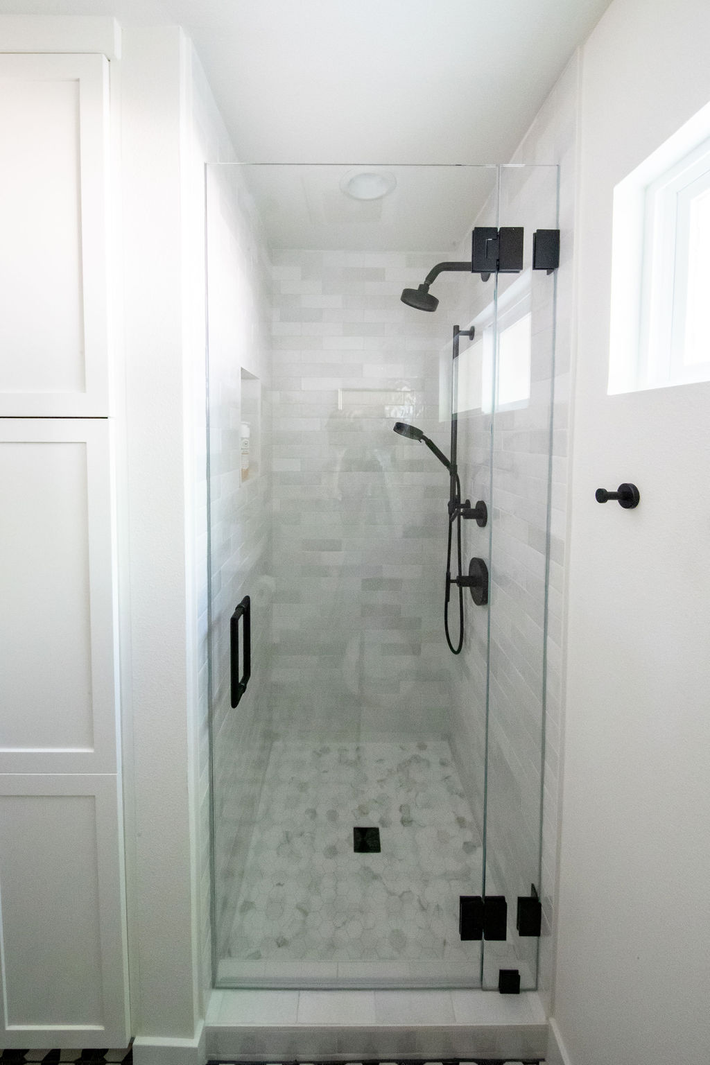 Small-walk-in-shower - trading a bathtub for a shower