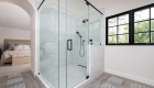 Spacious master bathroom remodel to maximize shower space