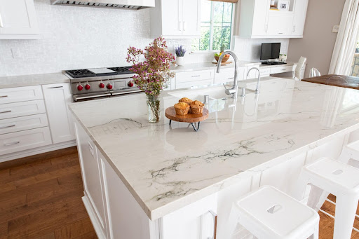 marble countertop in kitchen
