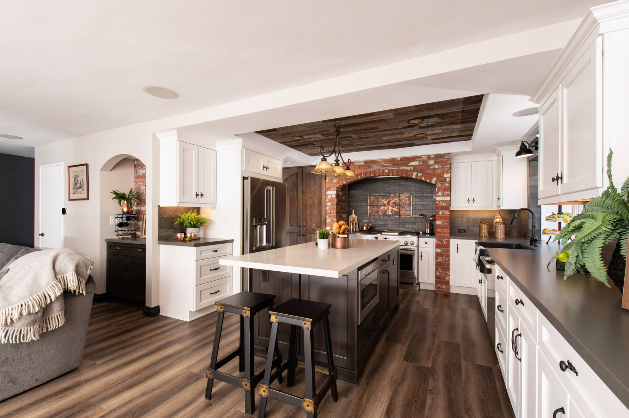 Ceiling inset in Lake Forest kitchen remodel - remodeling trends for 2024