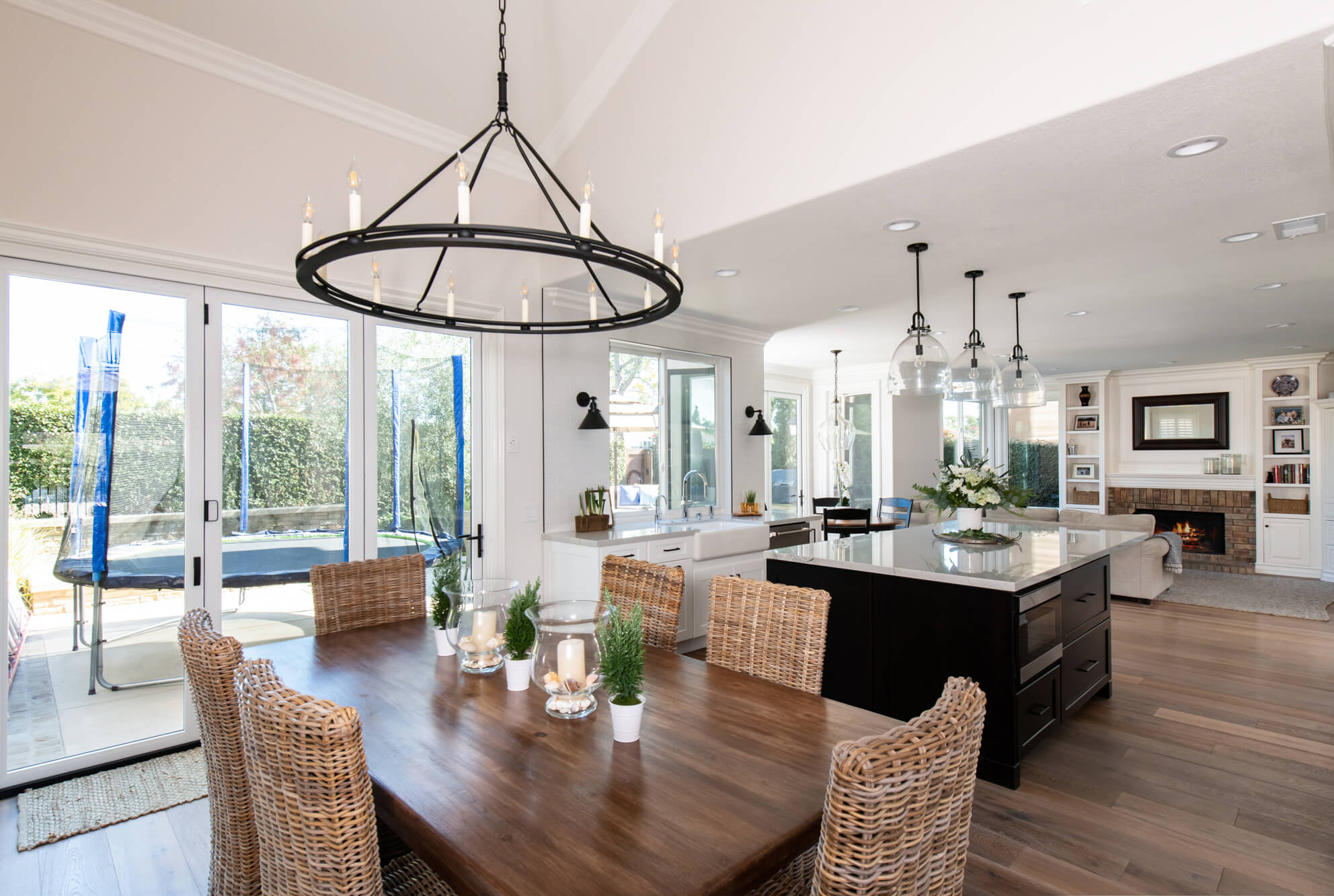 Elegant Kitchen Living Room Open Floor Plan Pictures