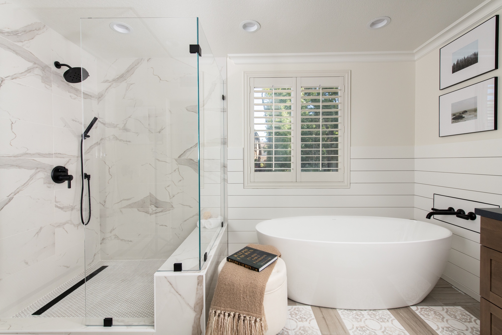Ladera Ranch bathroom remodel with linear drain in shower - plumbing trends