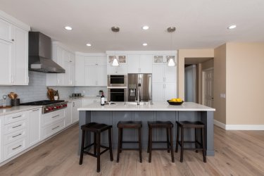 Irvine kitchen remodel with LVP flooring