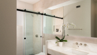 Sliding barndoor shower design in bath remodel
