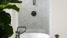 Walk in Shower and freestanding tub design in Newport Coast bathroom remodel