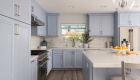 Coastal kitchen design in home remodel