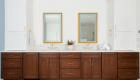 Two-tone-cabinetry-in-Orange-County-primary-bathroom-remodel