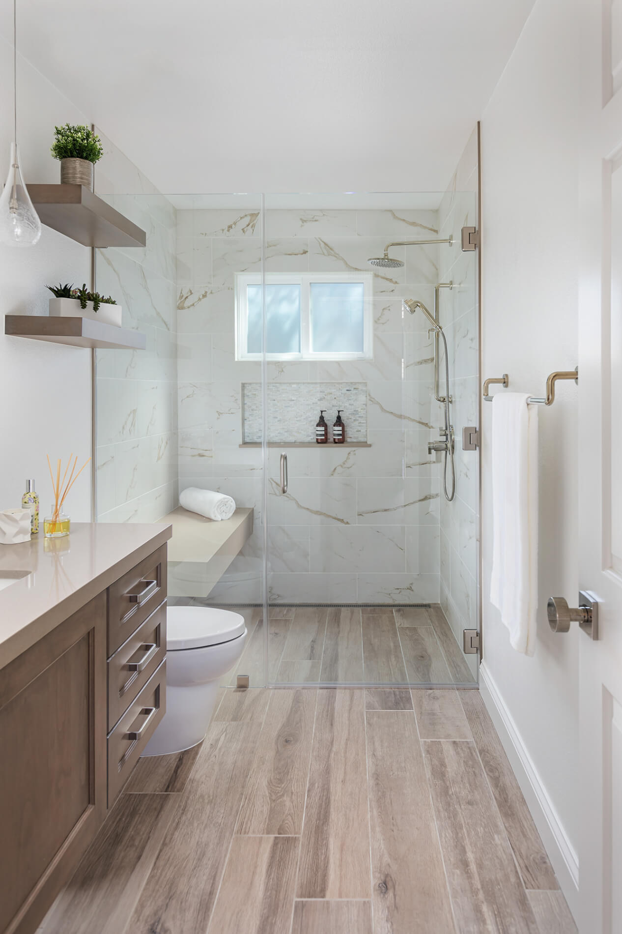 Master Bathroom with walk in shower remodel