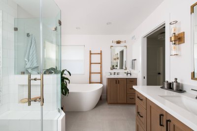 Coastal Farmhouse Bathroom Remodel in Irvine
