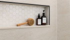 porcelain-ivory-tile-textured-wall-with-matte-black-edge-trim