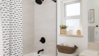 raised-shower-head-tile-to-ceiling-shower-tub-combo