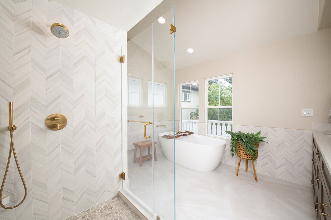 Chic Contemporary Bathroom Remodels In Irvine
