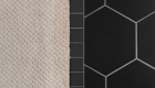 Emser-glazed-porcelain-hex-tiles-in-matte-black-with-pewter-grout