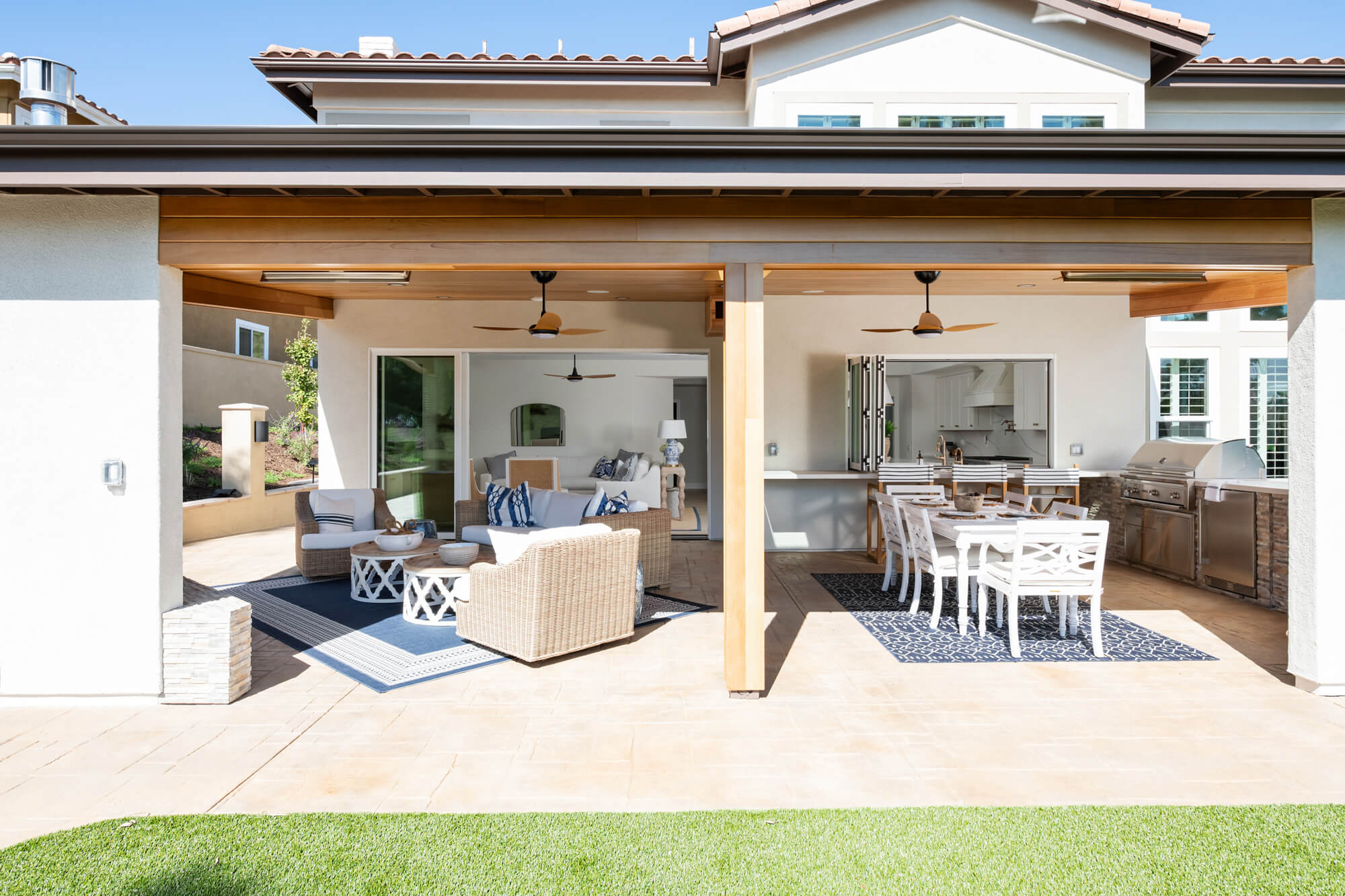 stamped-concrete-patio-flooring-stones-of-athens-limestone-marble-granite - Outdoor Kitchen Design