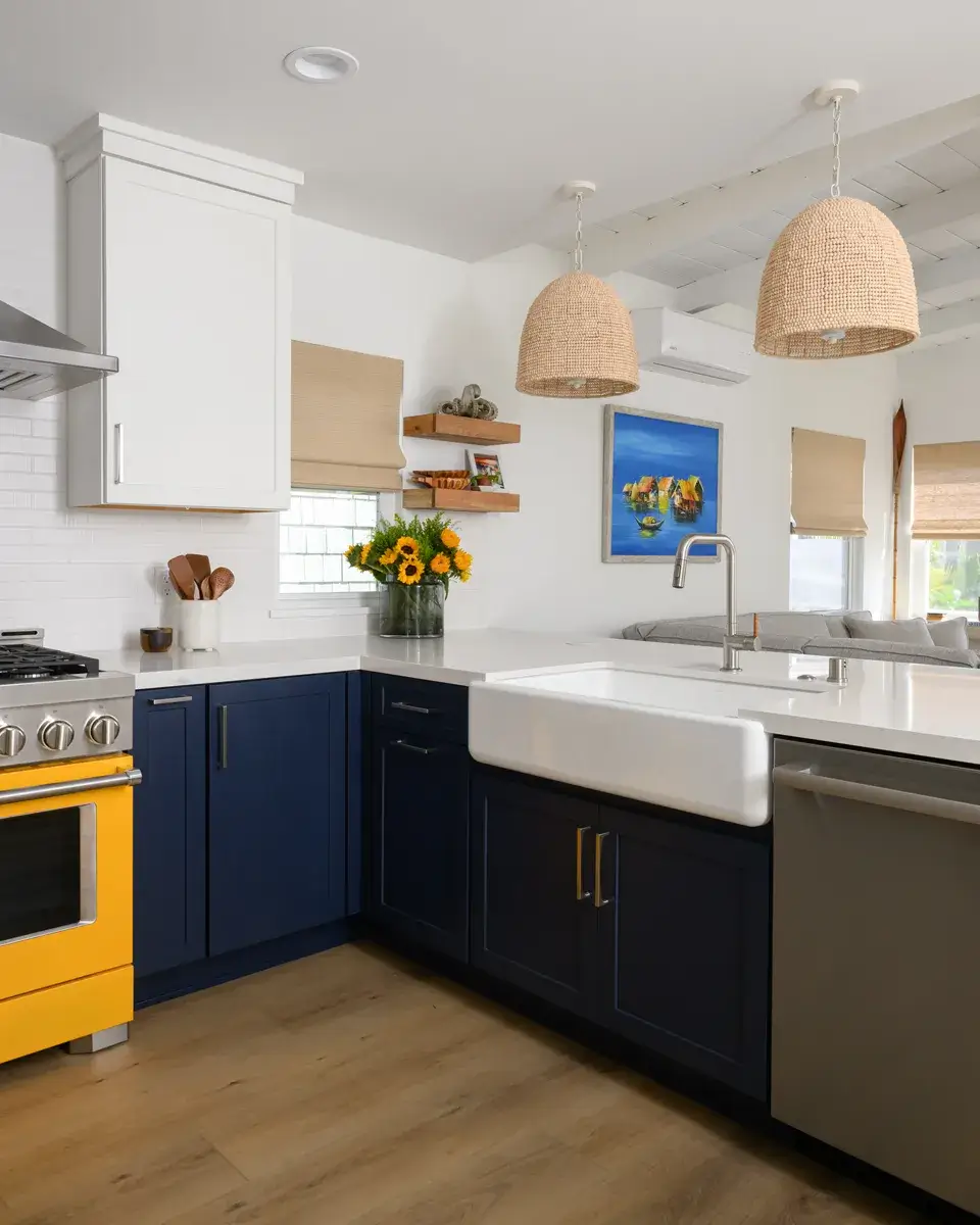 Kohler-undermout-single-bowl-white-farmhouse-kitchen-sink-with-Brilliance-steel-pull-down-faucet-with-square-spout-and-wooden-handle